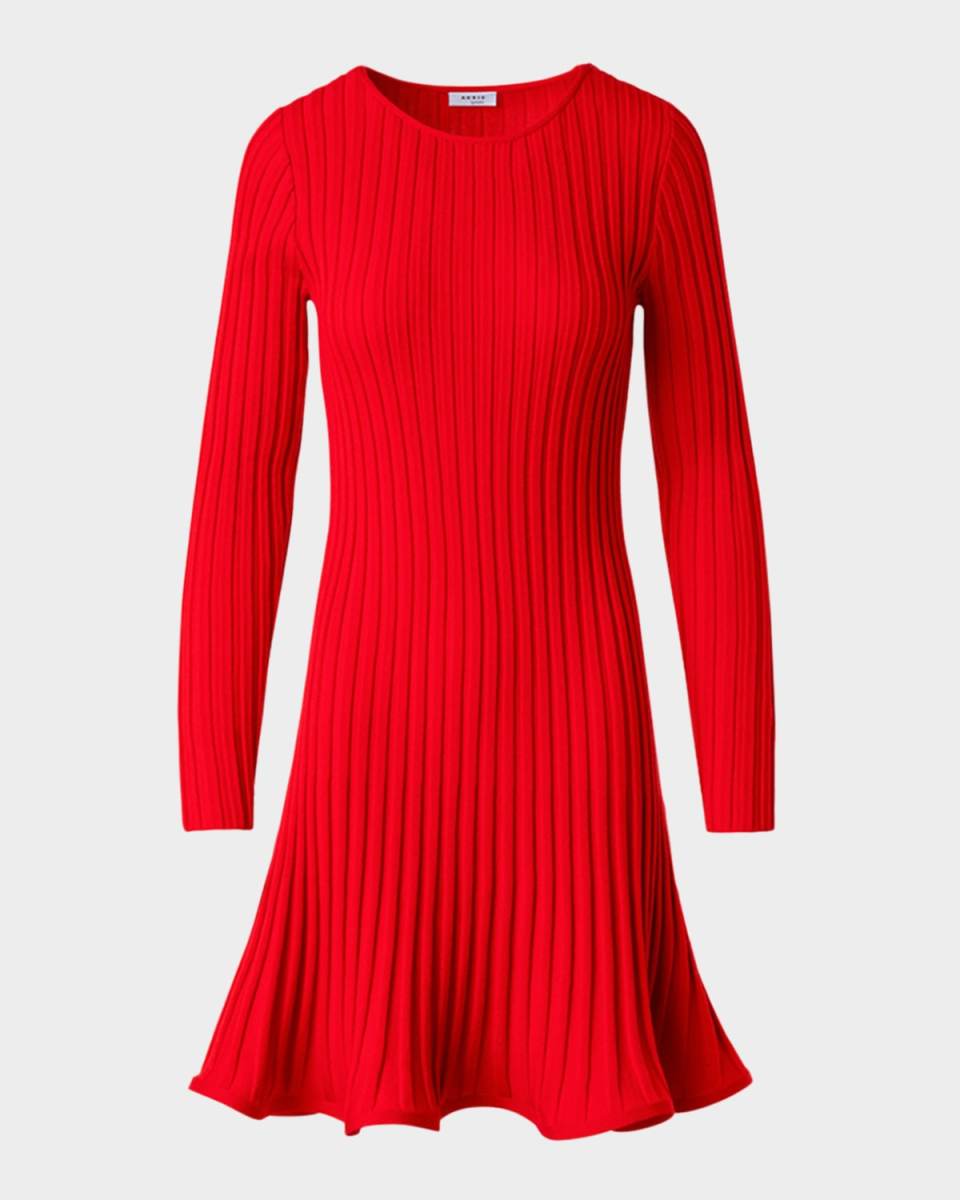 Reversed Rib Knit Mini Dress